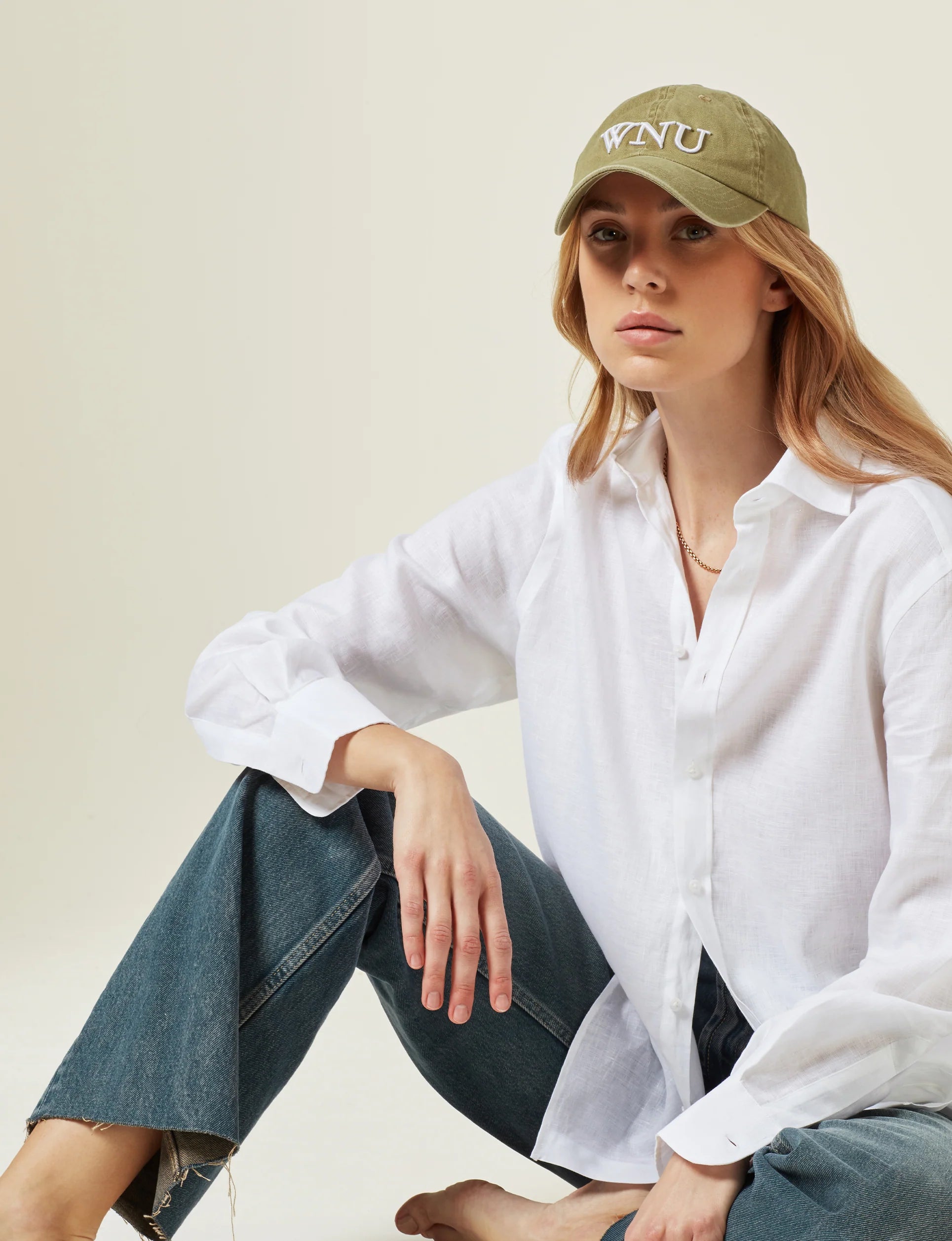QFE Unisex Washed Cotton Baseball Cap - Adjustable, Ponytail-Friendly, Vintage Style Hat - View #3