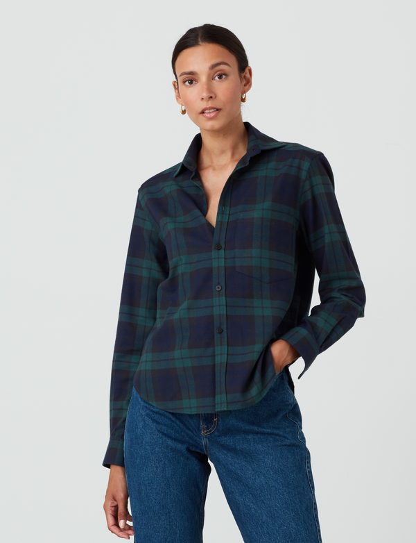 The Classic: Fine Brushed, Heritage Green Plaid
