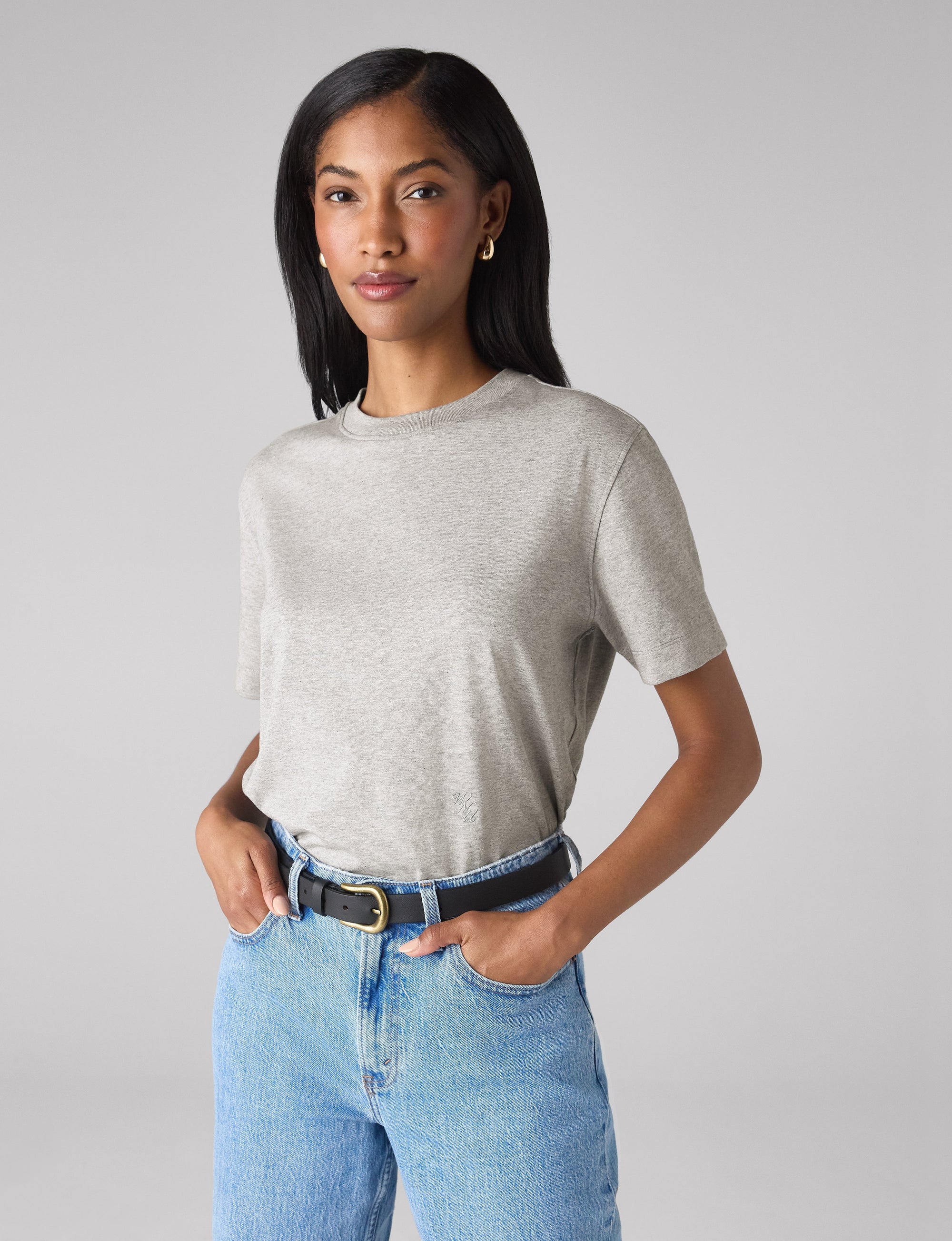 Soho T-Shirt: Cotton Jersey, Grey