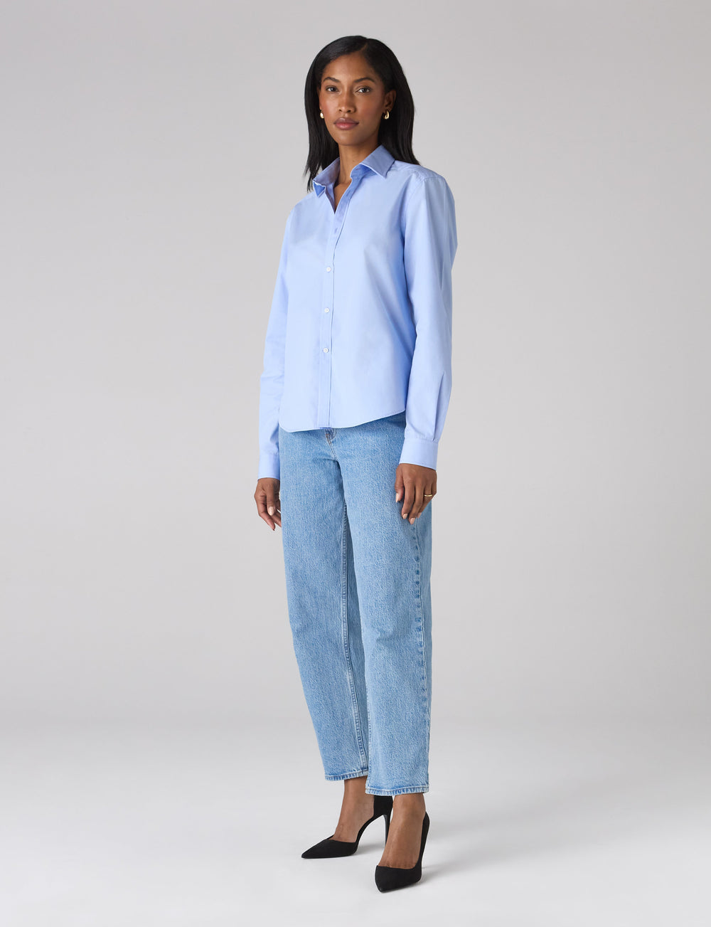 The Classic: Fine Poplin, Sky Blue
