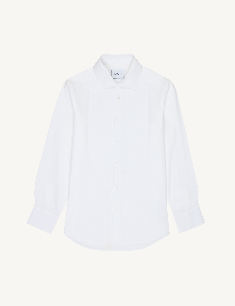 The Dress Shirt Curved Bib: Poplin, White