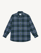 The Oversized: Thick Brushed, Blue and Green Check