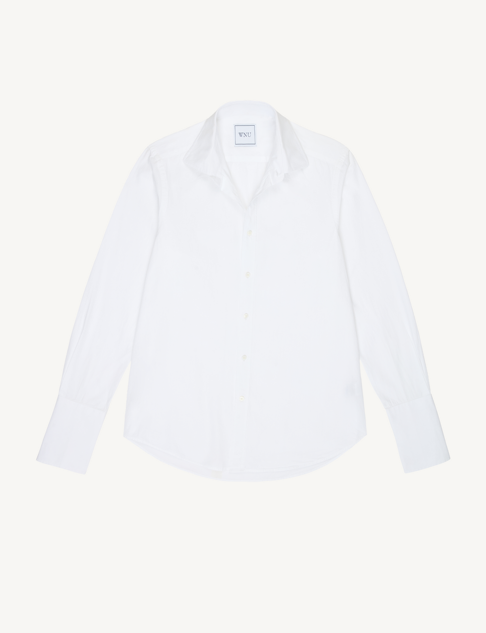 The Boyfriend Exaggerated Cuff: Fine Poplin, White