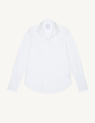 The Boyfriend Exaggerated Cuff: Fine Poplin, White