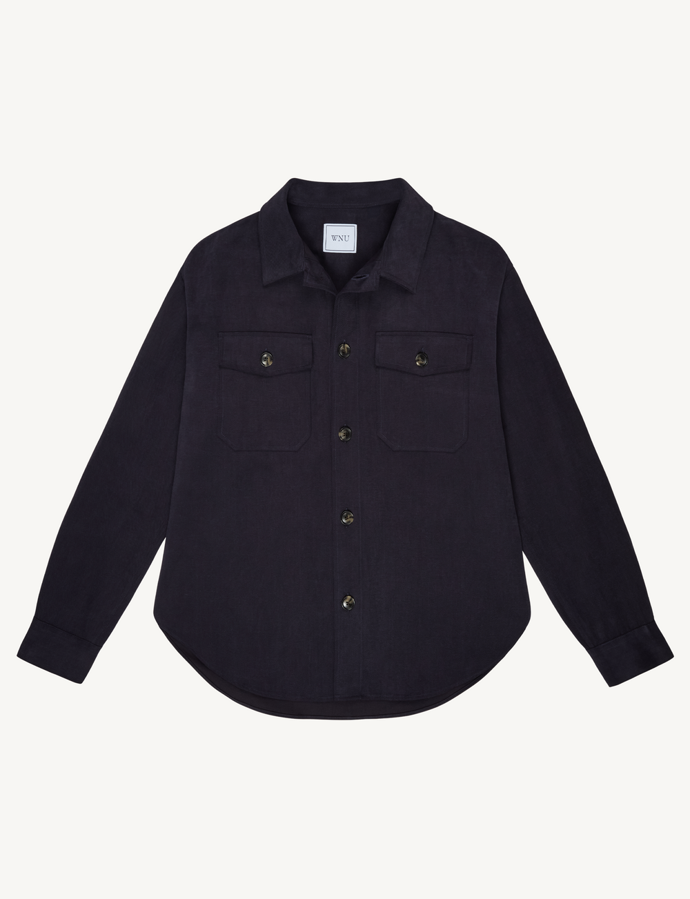 Stow Overshirt: Brushed Twill, Navy Blue