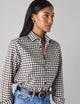 The Classic: Fine Brushed, Chocolate Gingham