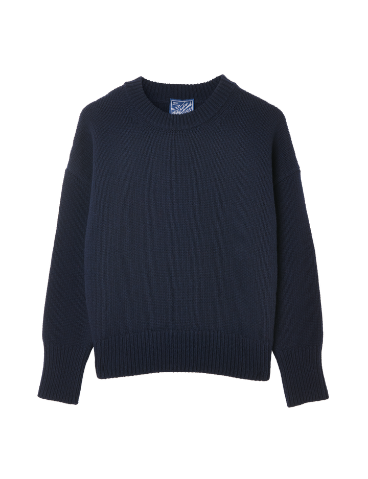 Cornwall Jumper: Wool, Navy Blue