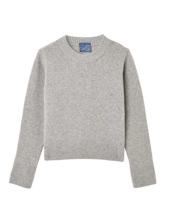 Devon Jumper: Wool, Mid Grey Melange