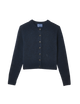 Jura Cardigan: Yak Wool, Navy Blue