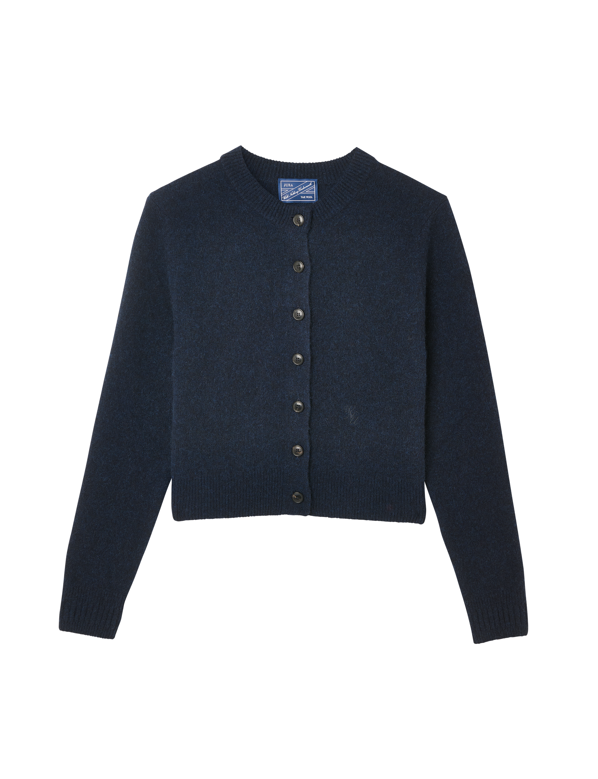 Jura Cardigan: Yak Wool, Navy Blue