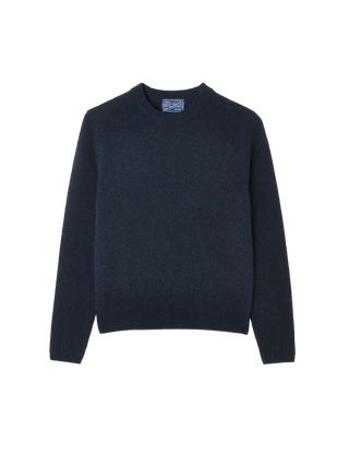 Mull Crew: Yak Wool, Navy Blue