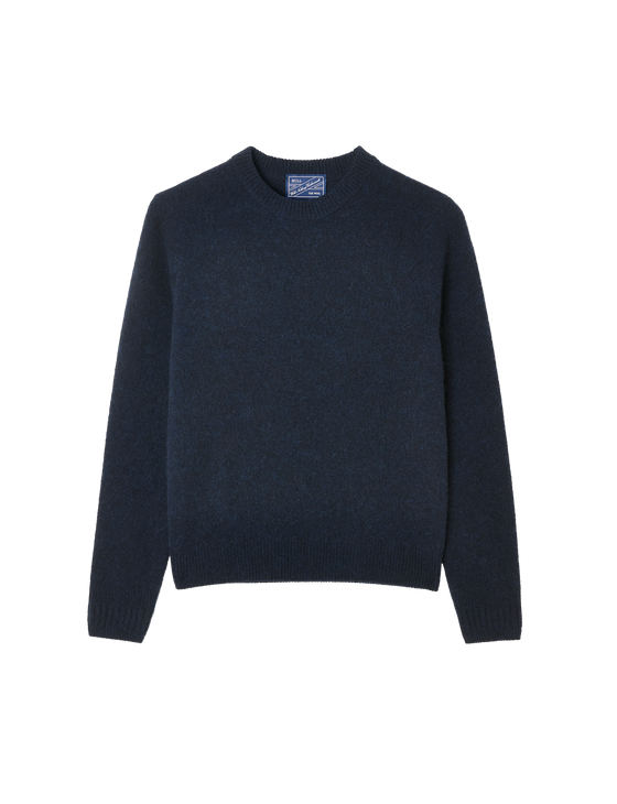 Mull Crew: Yak Wool, Navy Blue