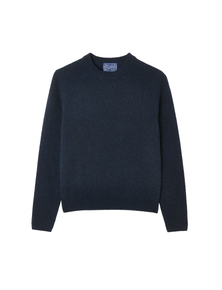 Mull Crew: Yak Wool, Navy Blue