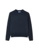 Mull Crew: Yak Wool, Navy Blue