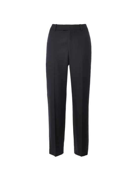 Regent Cigarette Trouser: Suiting Wool, Black
