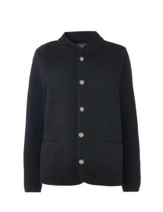 St James Jacket: Boiled Wool, Black