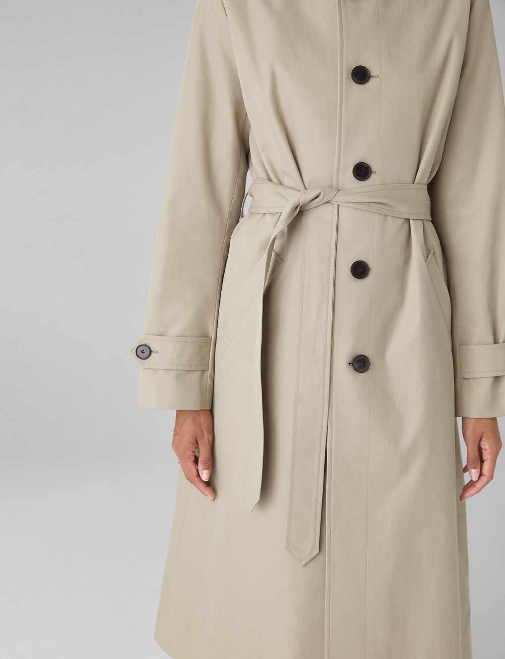 Chatsworth Coat: Cotton, Dark Stone