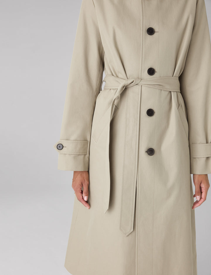 Chatsworth Car Coat: Cotton, Dark Stone