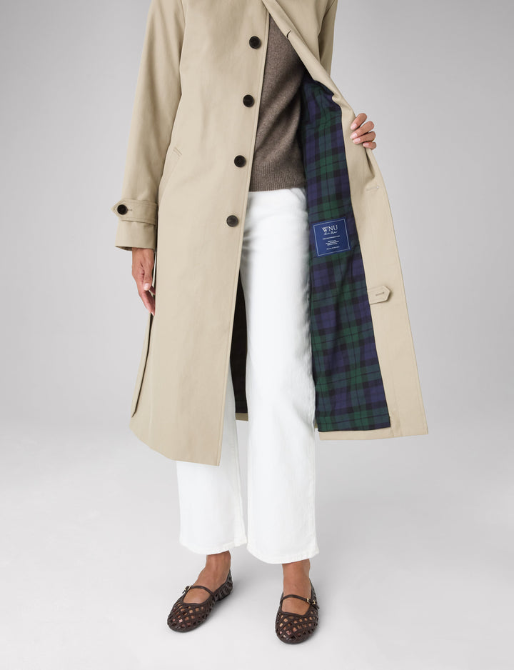 Chatsworth Car Coat: Cotton, Dark Stone