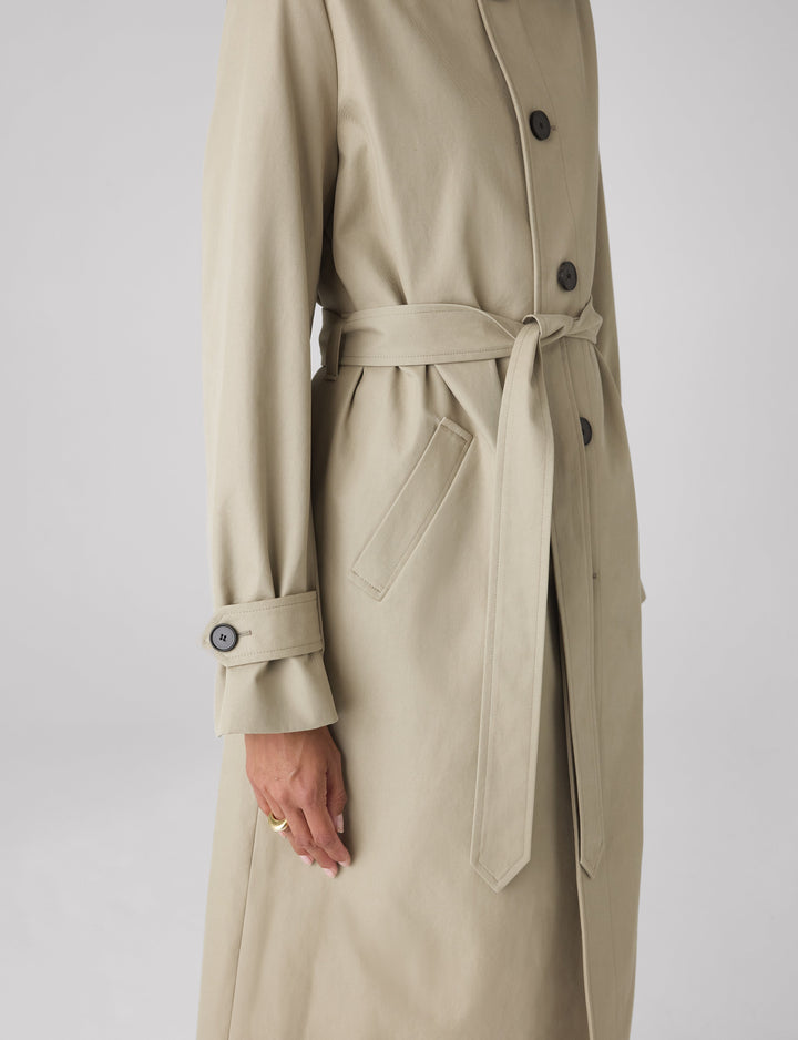 Chatsworth Car Coat: Cotton, Dark Stone