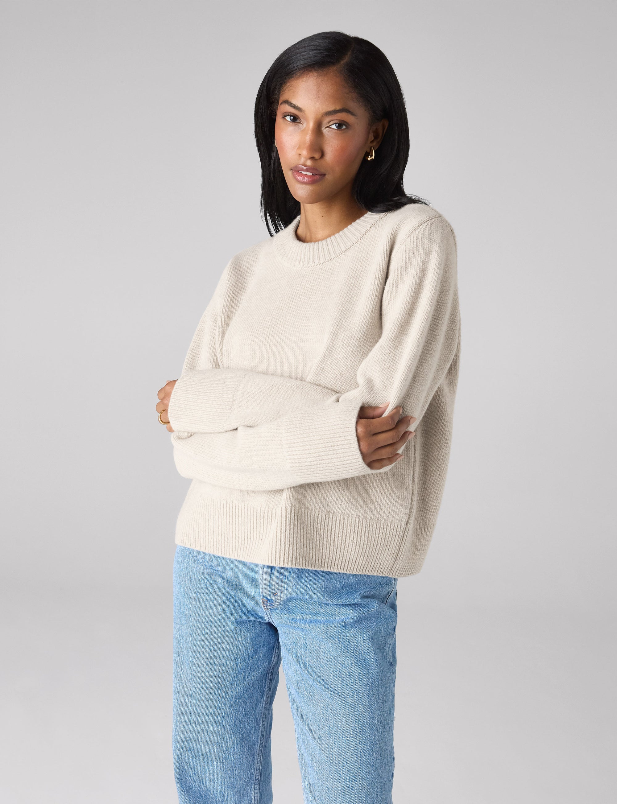 Devon Jumper: Wool, Oatmeal