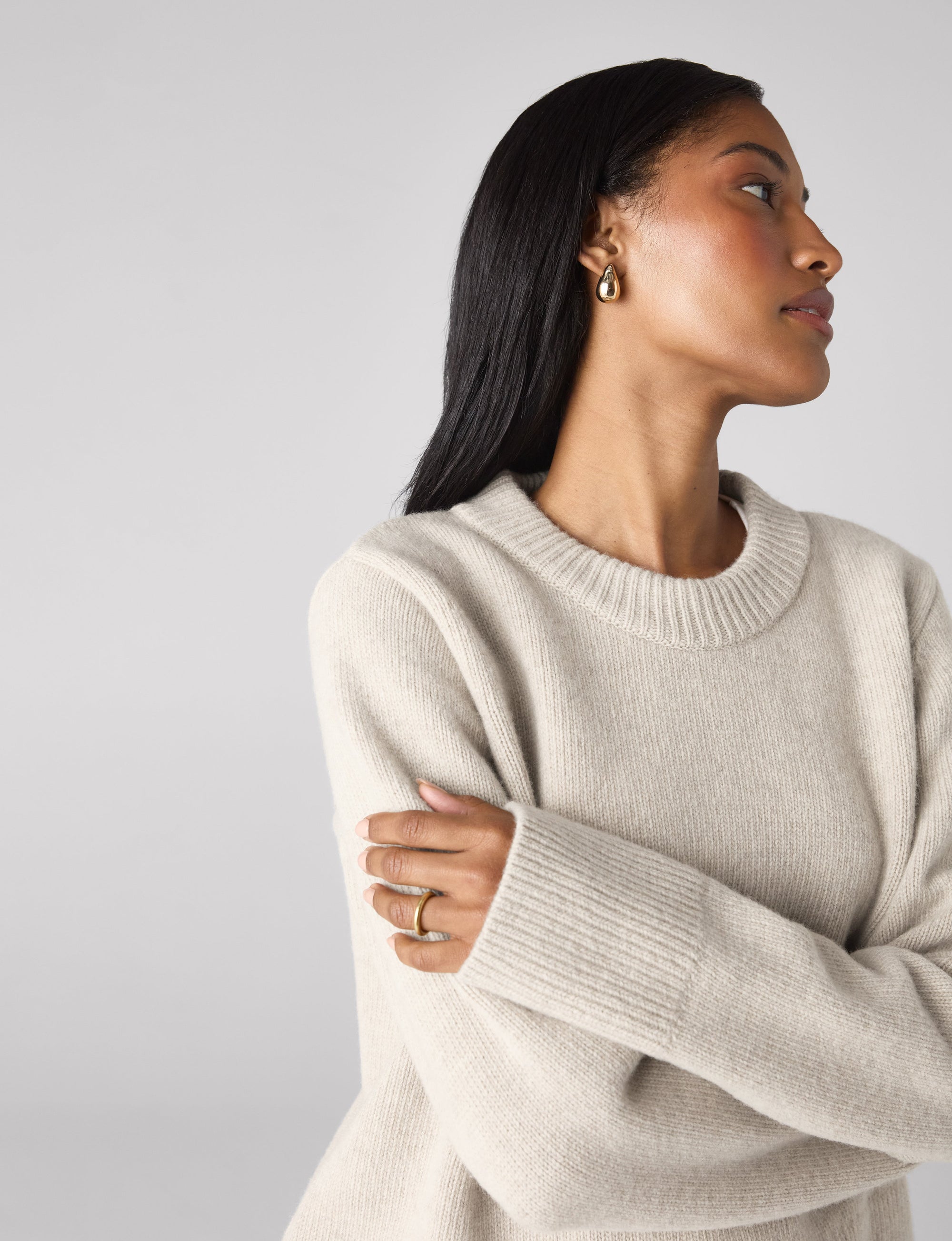 Devon Jumper: Wool, Oatmeal