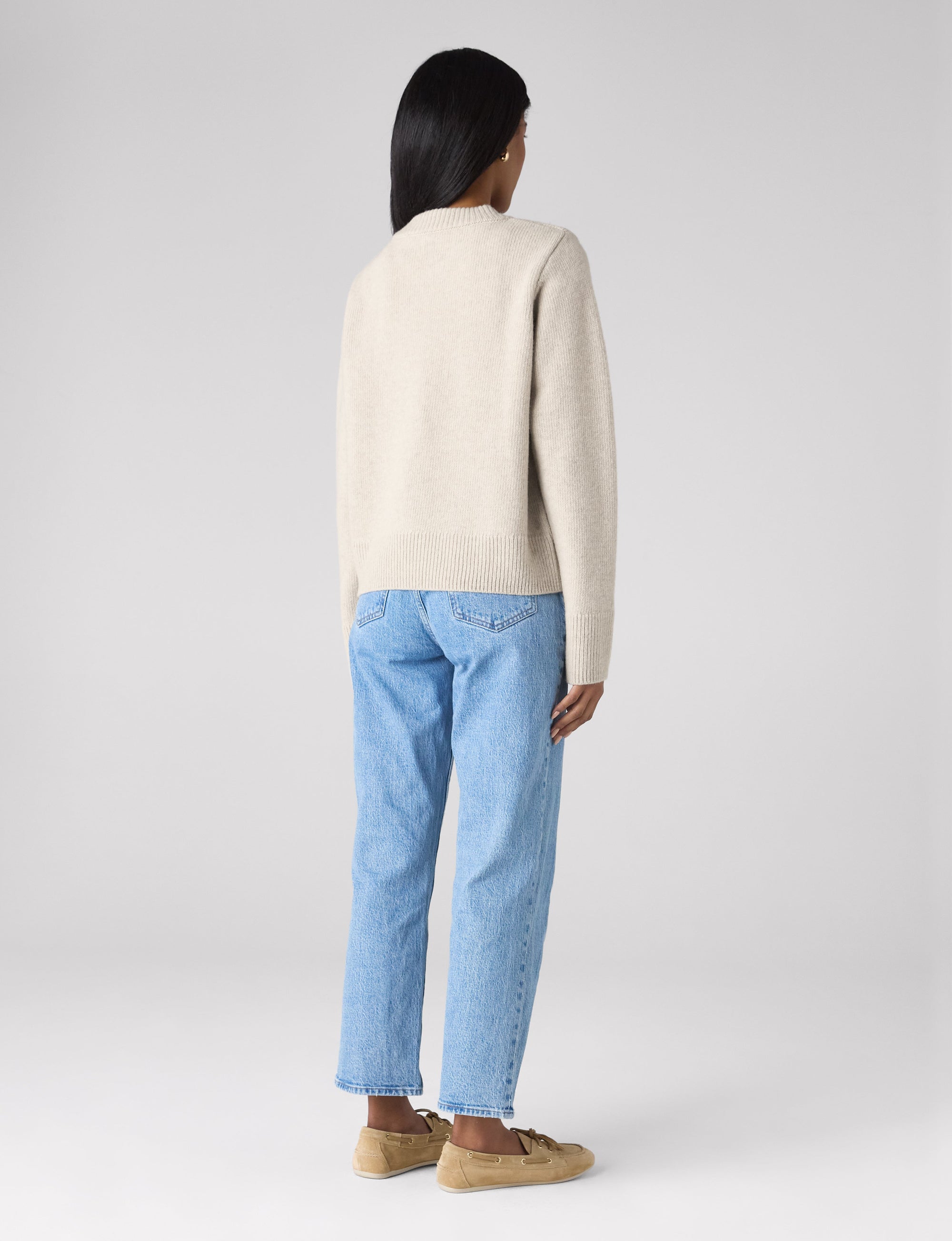 Devon Jumper: Wool, Oatmeal