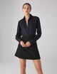Romy Mini Skirt: Boiled Wool, Black