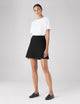 Romy Mini Skirt: Boiled Wool, Black