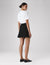 Romy Mini Skirt: Boiled Wool, Black