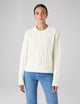 Devon Cable Jumper: Wool, Cream