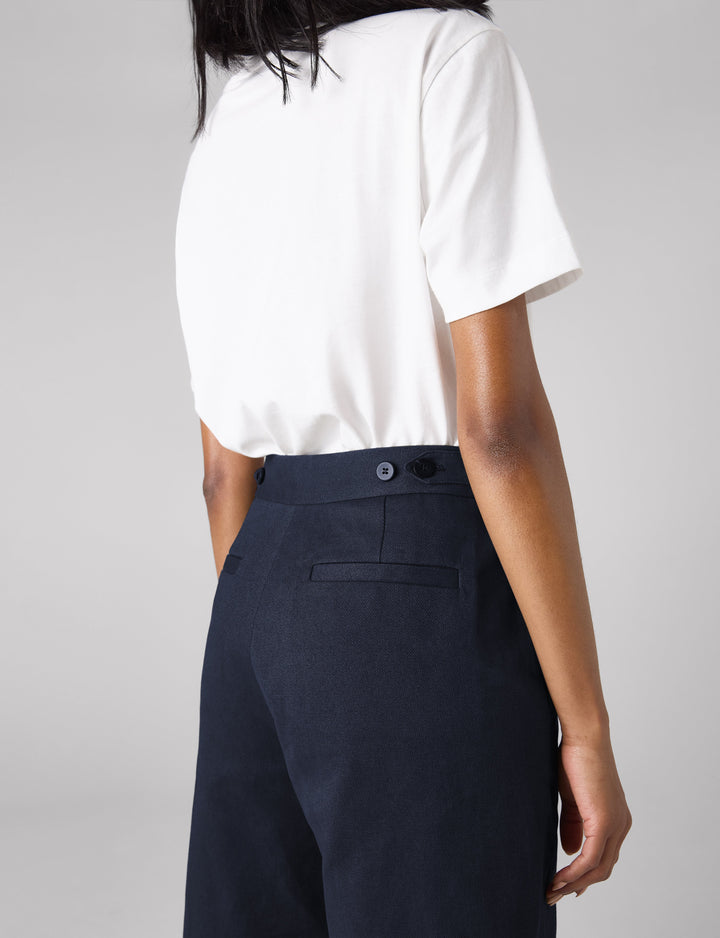 Chartwell Trouser: Cotton Twill, Navy Blue