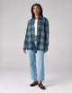 The Oversized: Thick Brushed, Blue and Green Check