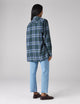 The Oversized: Thick Brushed, Blue and Green Check