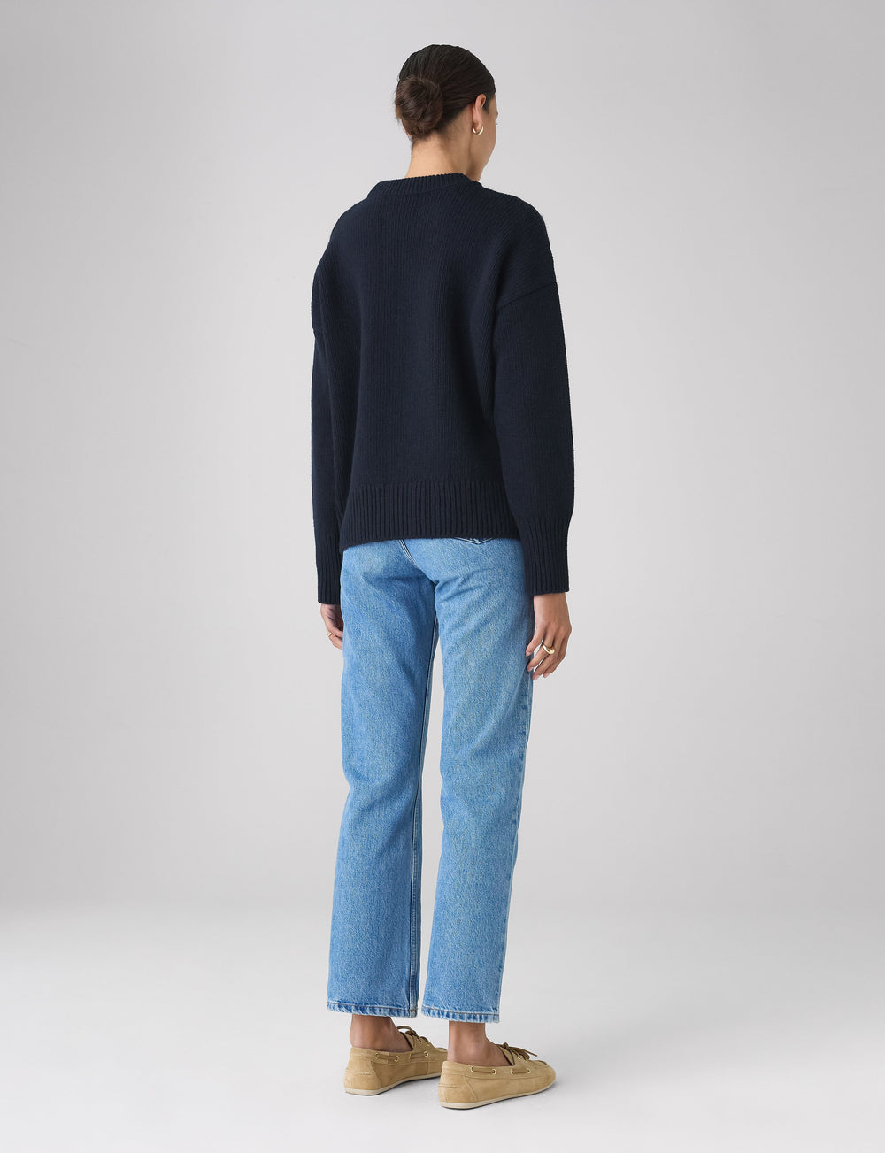 Cornwall Jumper: Wool, Navy Blue