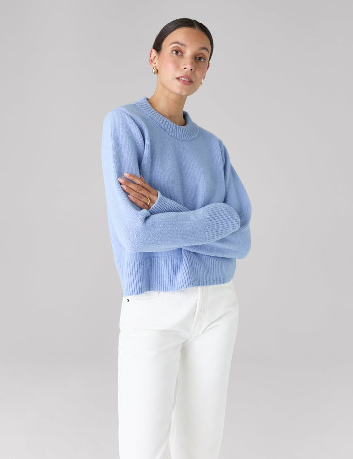 Devon Jumper: Wool, Cornflower Blue