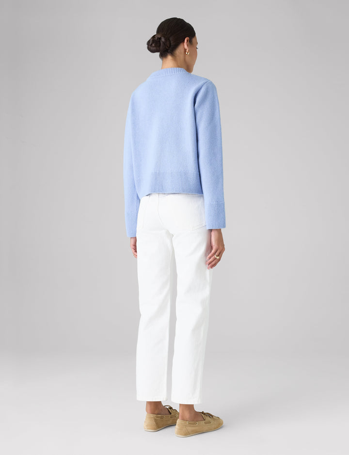 Devon Jumper: Wool, Cornflower Blue