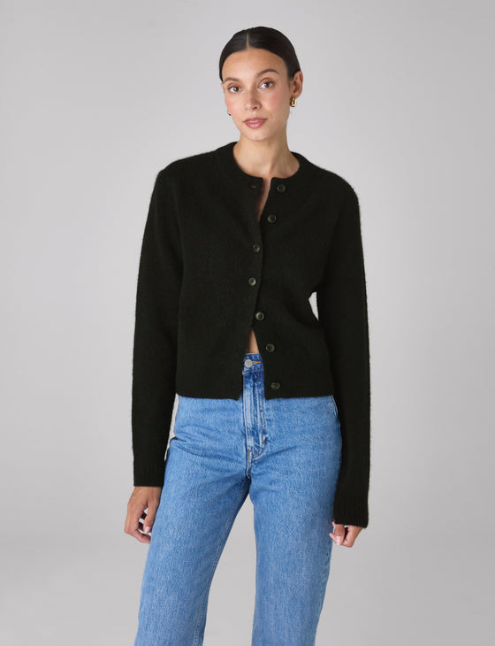 Jura Cardigan: Yak Wool, Black