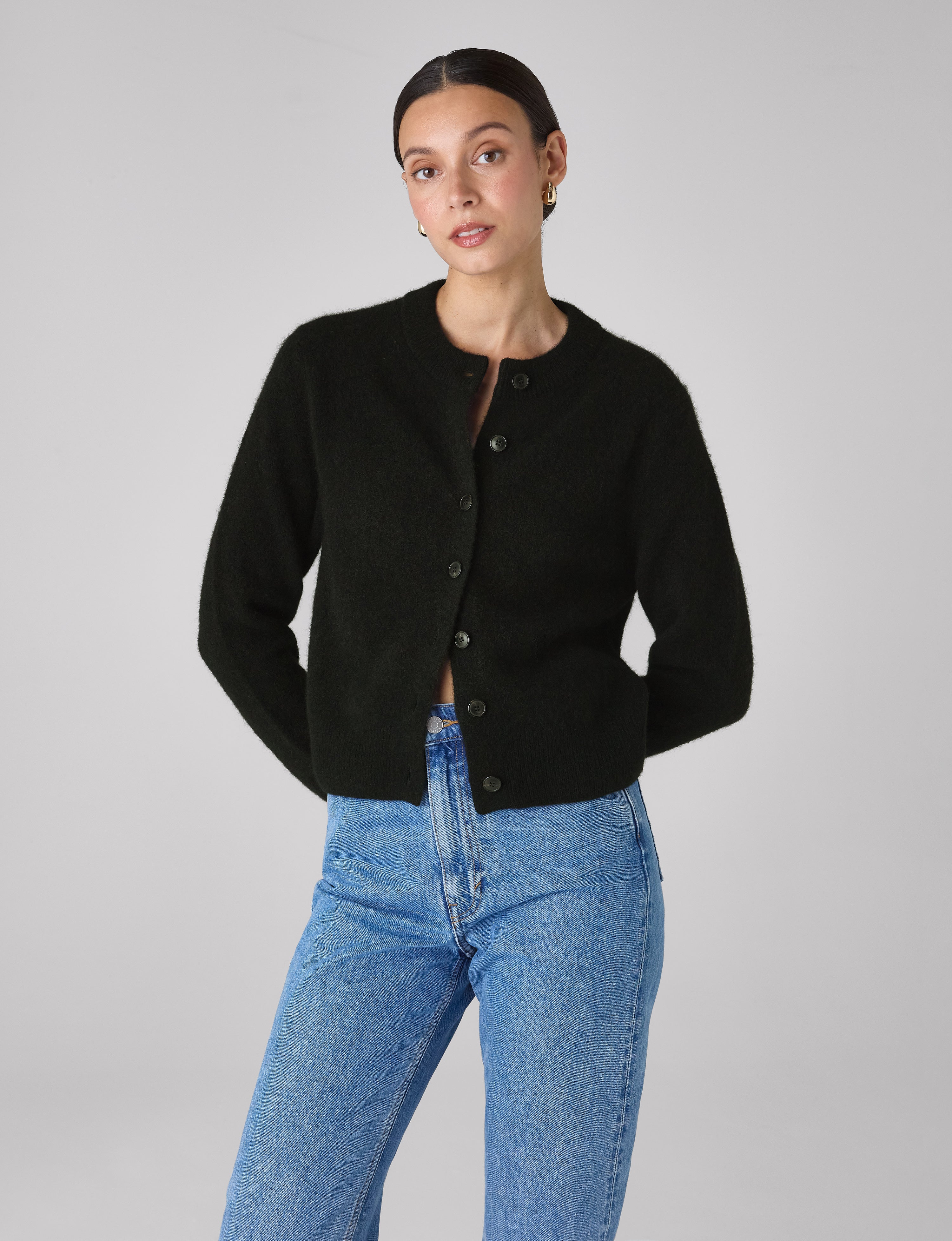 Jura Cardigan: Yak Wool, Black – With Nothing Underneath