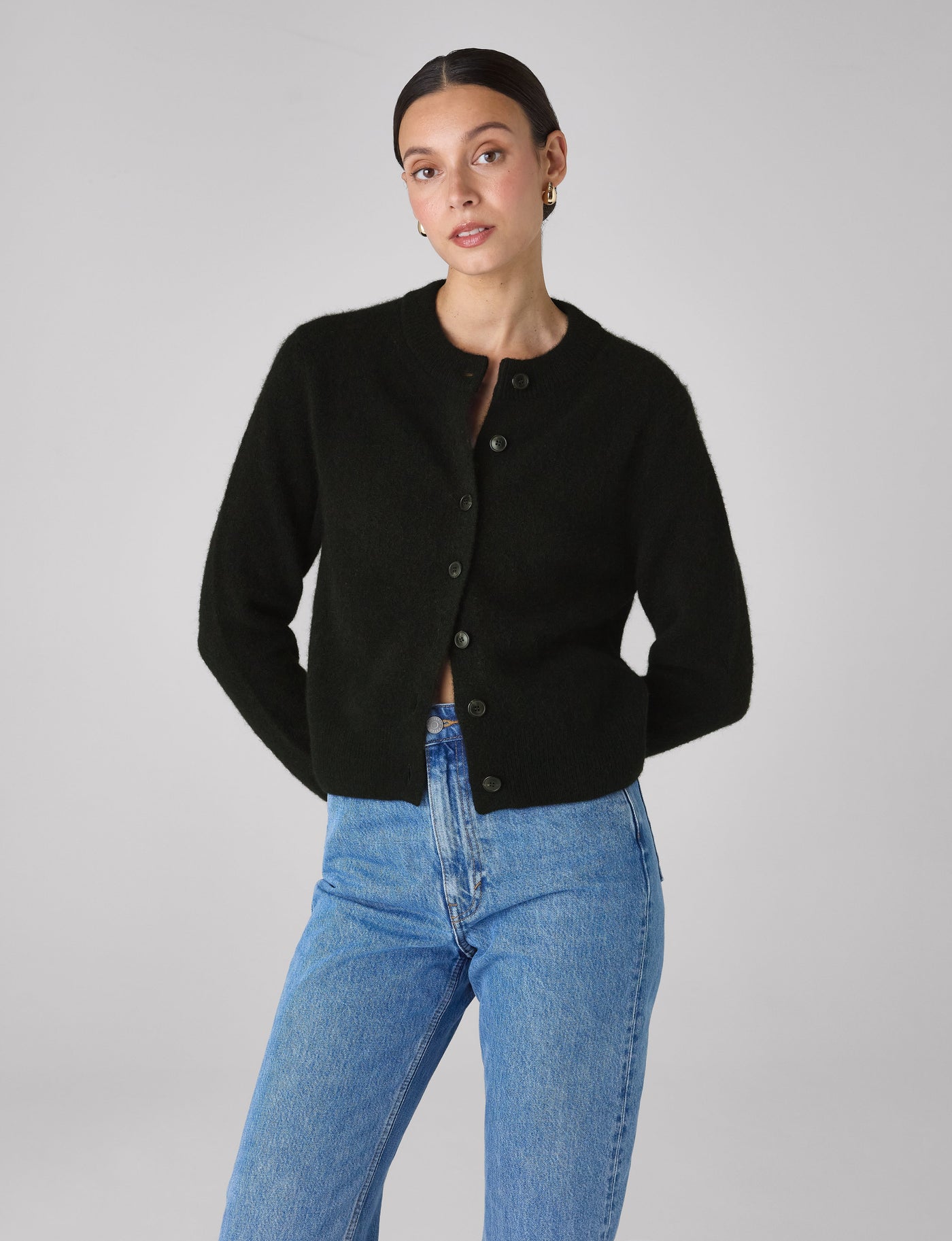 Jura Cardigan: Yak Wool, Black
