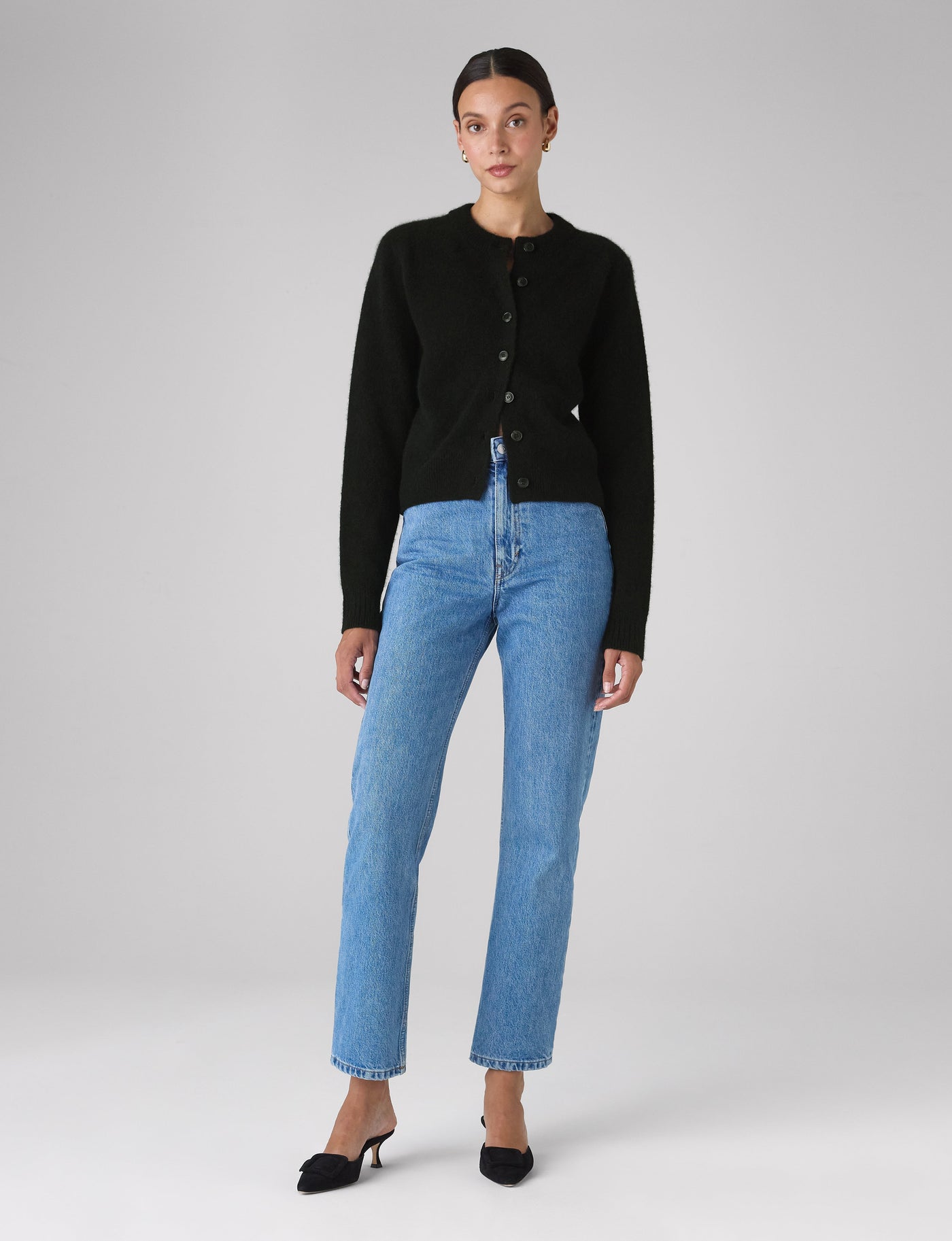 Jura Cardigan: Yak Wool, Black
