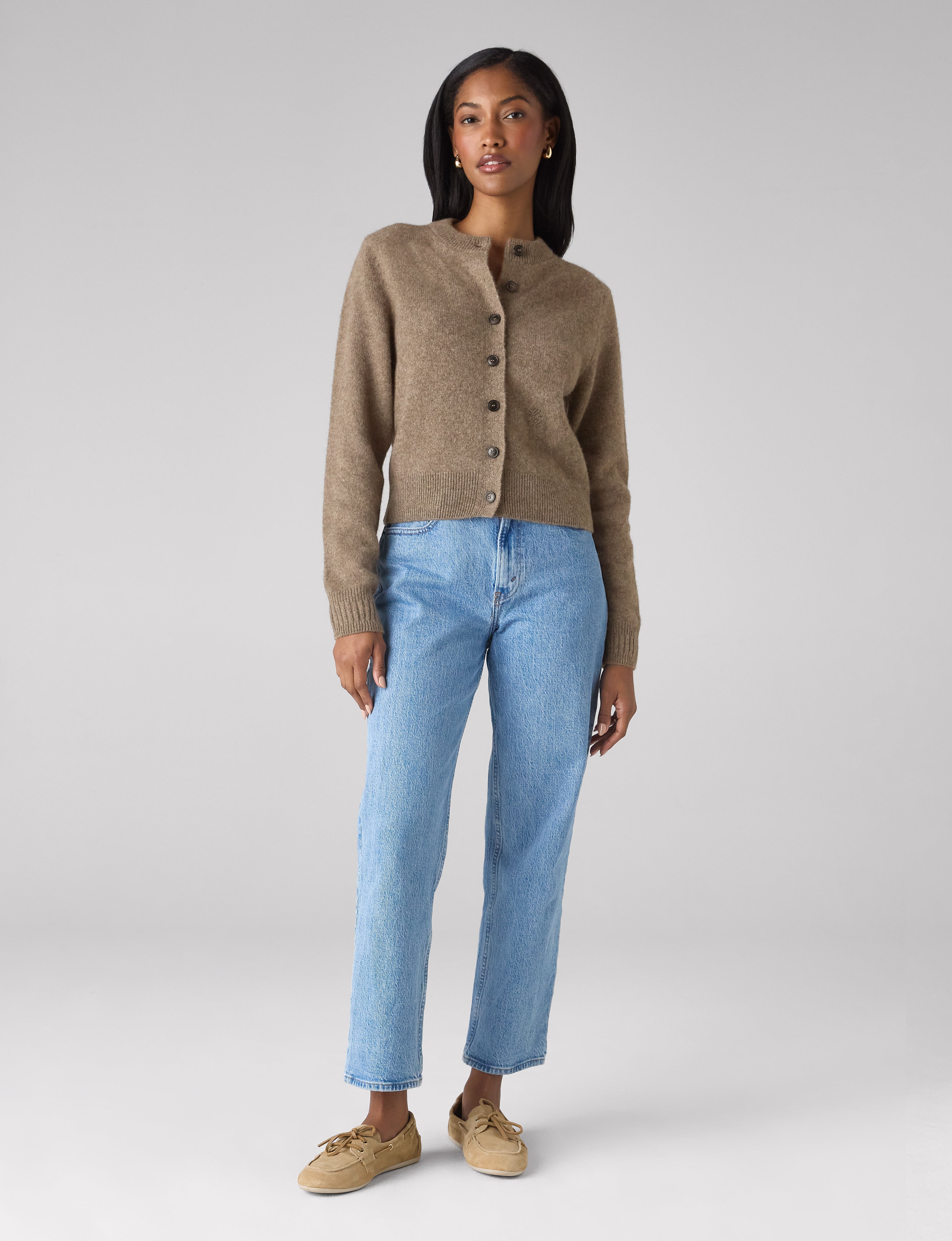 Jura Cardigan: Yak Wool, Coffee – With Nothing Underneath