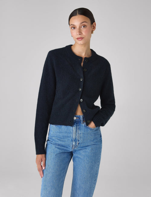 Jura Cardigan: Yak Wool, Navy