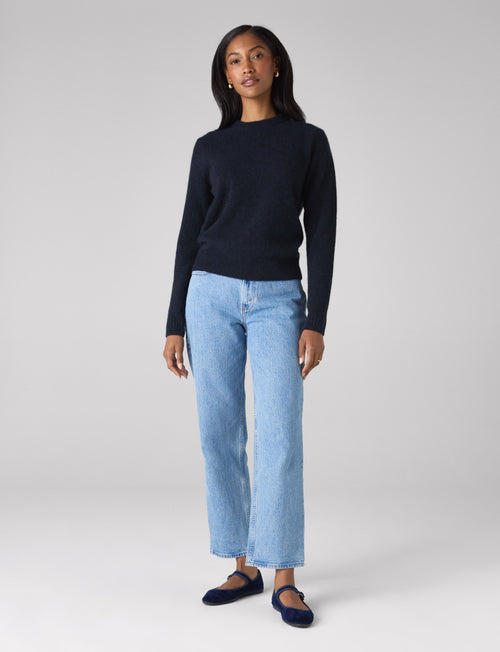 Mull Crew: Yak Wool, Navy