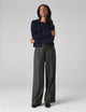 Rampling Trouser: Wool, Grey Herringbone