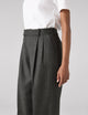 Rampling Trouser: Wool, Grey Herringbone