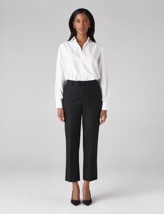 Regent Cigarette Trouser: Wool, Black