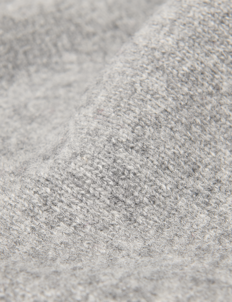 Devon Jumper: Wool, Mid Grey Melange – With Nothing Underneath
