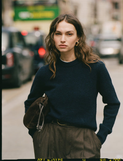 Mull Crew: Yak Wool, Navy