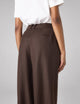 Rampling Trouser: Wool, Dark Brown Herringbone